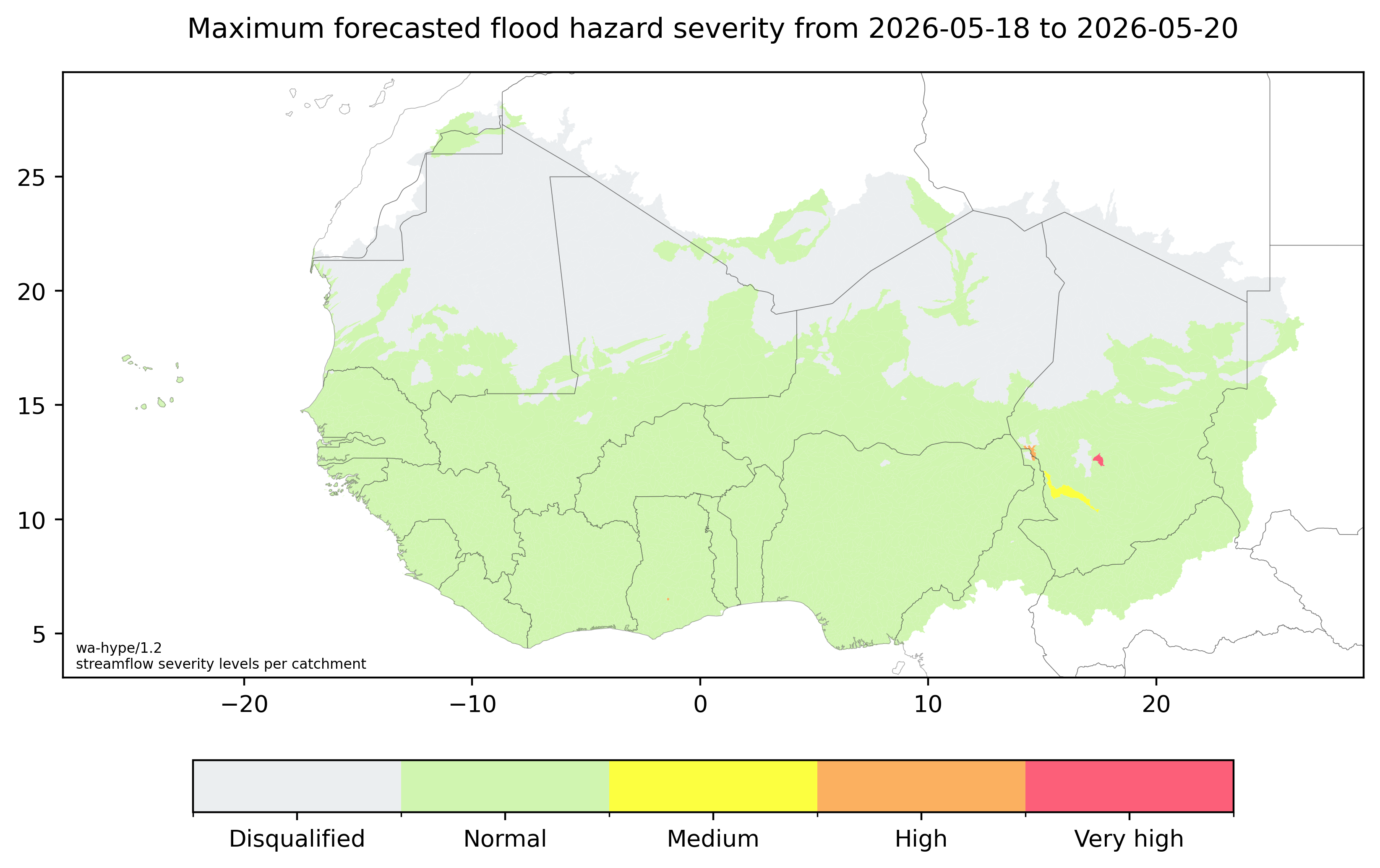 Latest hydro forecast map